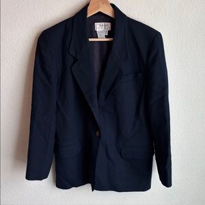 Talbots Petite Black Wool Blazer